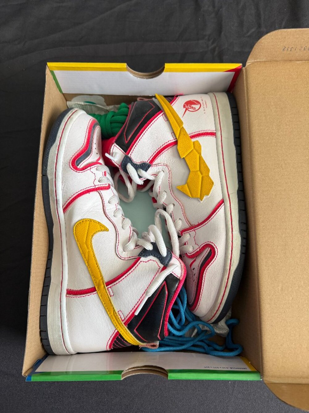 Nike SB Dunk High Pro QS Gundam White Multi-Color DH7717-100 Size 10.5